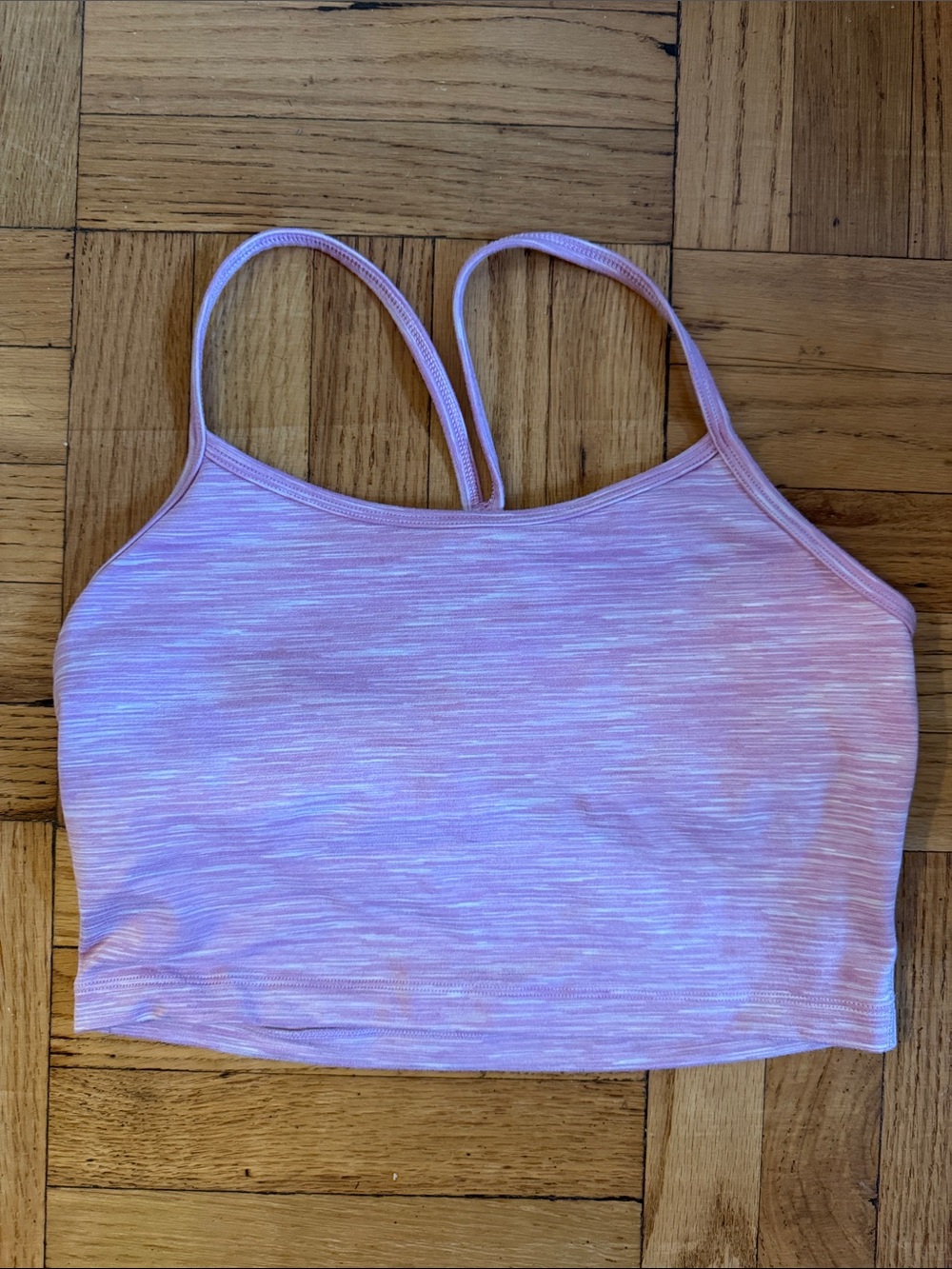 aerie Heathered Light Pink Cropped Cami
